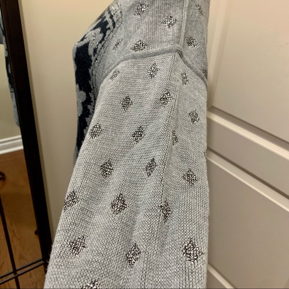 Vintage Mondi wool silver metallic [Christmas sweater 90s Y2K sparkly holiday] - Picture 3 of 7